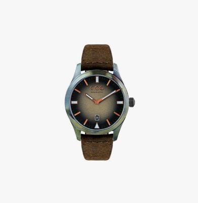 143 Коричневый Полный Люм Циферблат Superluminova Кварцевые OOO.001-17.AZ 100М Мужские Часы