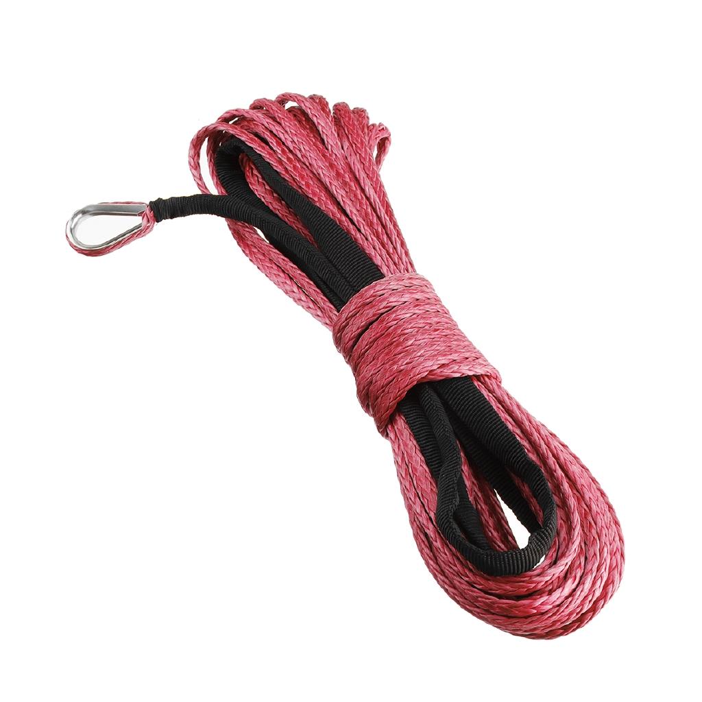 15m 7700LBs Winch Rope String Line Cable With Sheath Synthetic Towing Rope Car Wash Maintenance String for UTV Off-Road