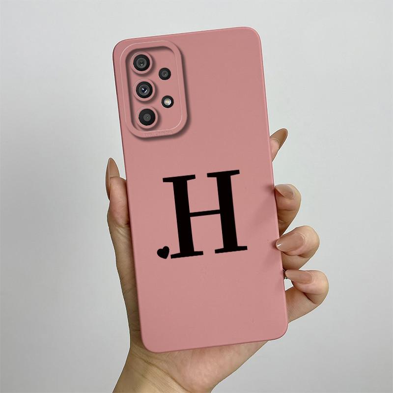 For Samsung Galaxy A13 4G Case Cute Initial Letters Silicone Fundas Phone Back Case For Samsung A13 A 13 GalaxyA13 Cover Bumper