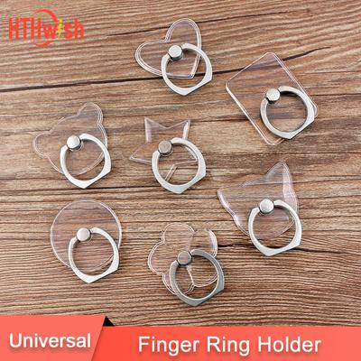 Держатель для мобильного телефона, прозрачная подставка для кольца на палец, универсальная ручка для iPhone 13 12, Huawei Xiaomi, поддержка автомобильного смартфона на 360 градусов