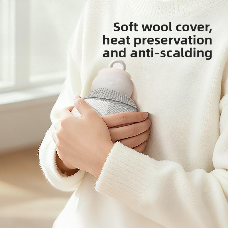 Офисная грелка, наполненная водой, утолщенная взрывозащищенная, милая маленькая силиконовая грелка-снеговик для женщин