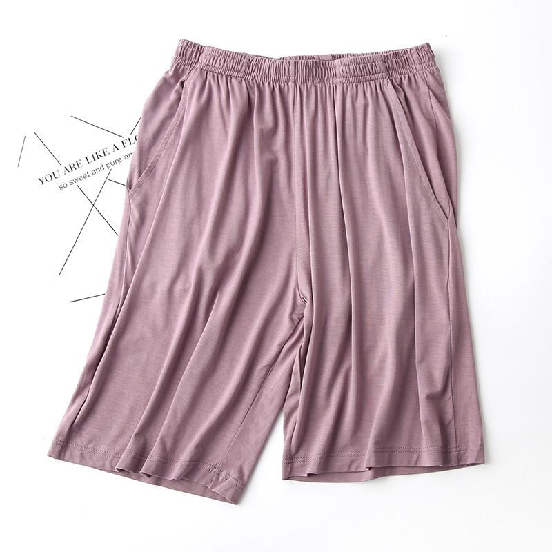 Summer New Modal Female Sleep Pants Thin Single-piece Shorts Loose Large Size Casual Shorts Pocket Pants Home Pants Bottoms