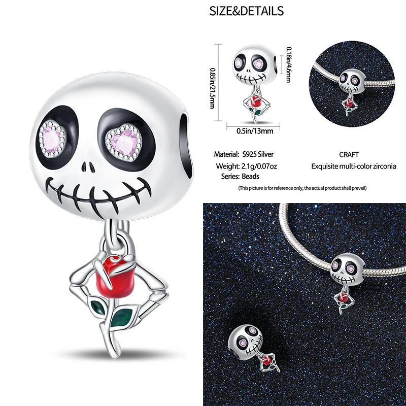Новый Медный Хэллоуин Ведьма Скелет Летучая мышь Шарм Цепь Из Бусин Подходит Оригинальный Браслет DIY Женские Украшения
