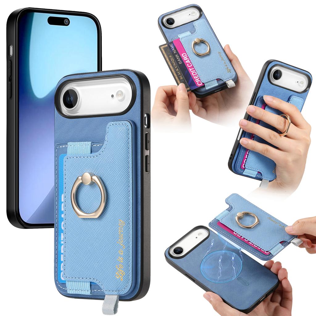For iPhone Air Case 2 in 1 Magnetic Detachable Card Holder Leather Back Cover