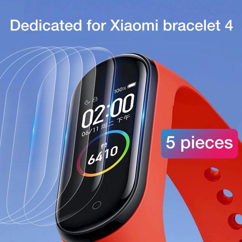 5 шт. Мягкое закаленное стекло для Xiaomi Mi Band 8 7 Смарт-браслет Полное покрытие Защитная пленка для экрана для Xiaomi Miband 7 6 5 4 Стекло