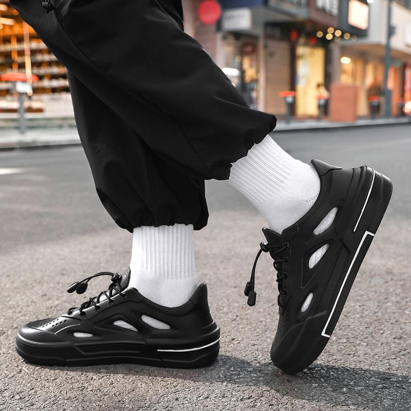 Летние мужские тапочки на платформе, уличные сандалии, клоги, пляжные тапочки, модные шлепанцы, повседневные туфли, удобная обувь для ходьбы по воде 38-45