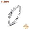 Tancise Classic 925 Sterling Silver  Zircon Ring Ladies Jewelry Wedding Promise Party Gift