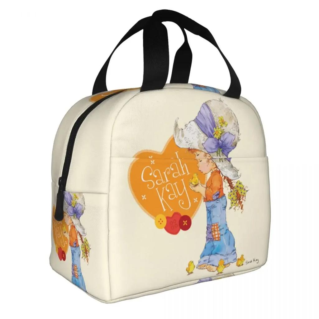 Милая Сара Кей Девушка Велосипедная Езда Ланч-боксы Аксессуары Мультфильм Деревенская Жизнь Термосумка Холодная Еда Пикник Дорожная Сумка Утепленная