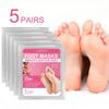 5 Packs Rose Moisturizing Foot Masks - Hydrating & Softening for Rough, Dry, Cracked Skin, Provides Intense Hydration for Silky-Smooth Feet