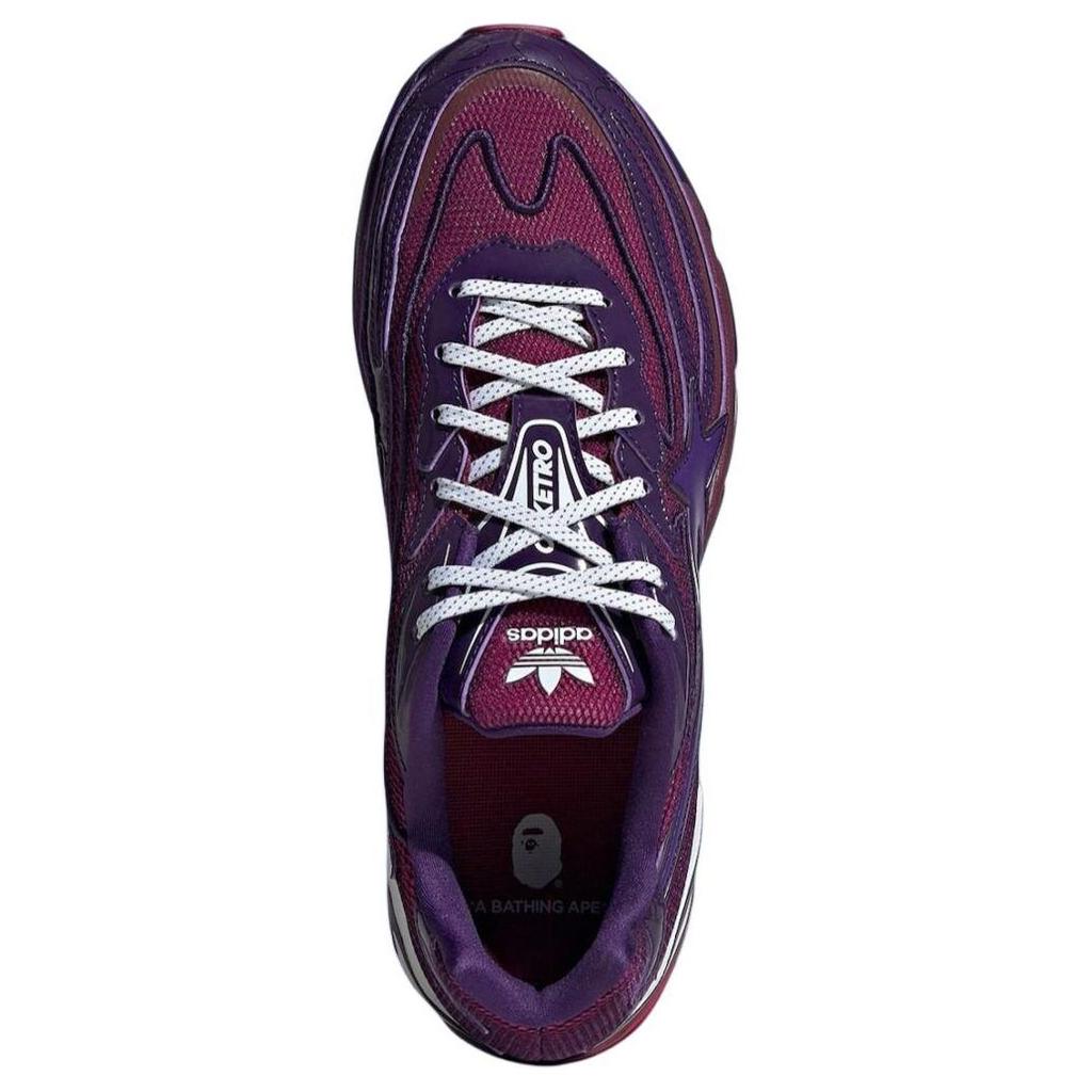 Кроссовки BAPE x adidas Orketro темно-фиолетового цвета, унисекс, цвет Cloud-White, цвет Core-Black, модель JH6362