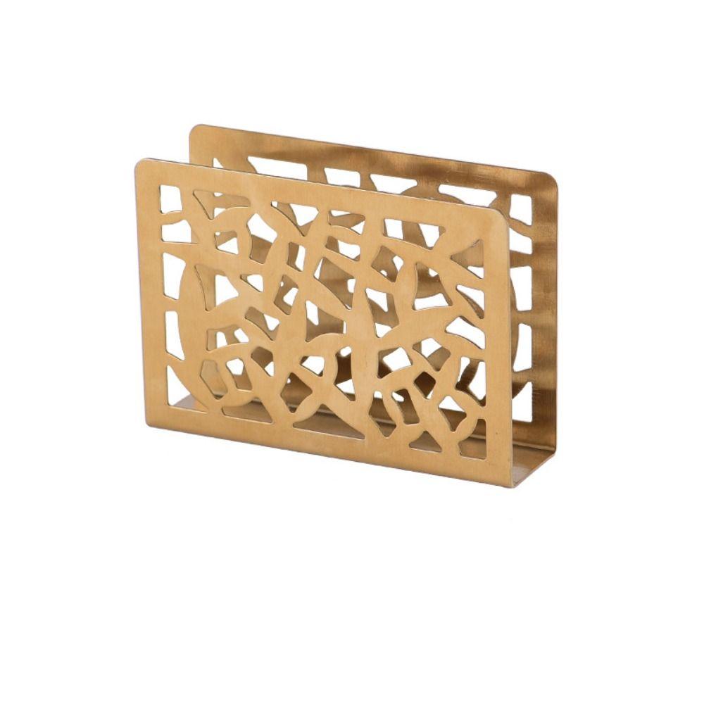 Modern Stainless Steel Napkin Holder Hollow Paper Storagerack Silver Paper Towel Holder  Kitchen