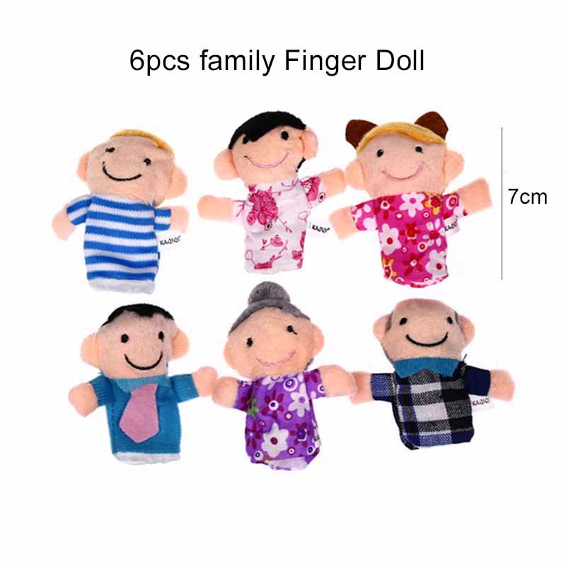 Набор пальчиковых кукол Детские мультяшные животные Плюшевые куклы Семейный ручной кукольный театр Тканевый театр Детские развивающие игрушки для детей TMZ