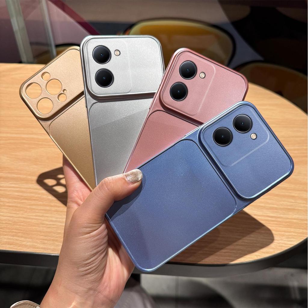 Ультратонкая матовая металлическая задняя крышка для Vivo Y36 5G, Y36 4G, Y27 5G, Y27s Прочный чехол с защитой камеры