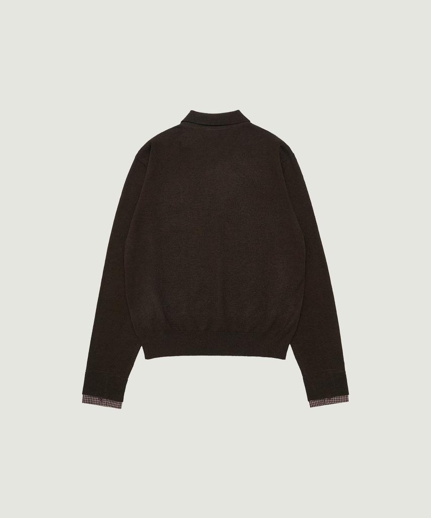 GROVE Gia Collar Knit (Brown)