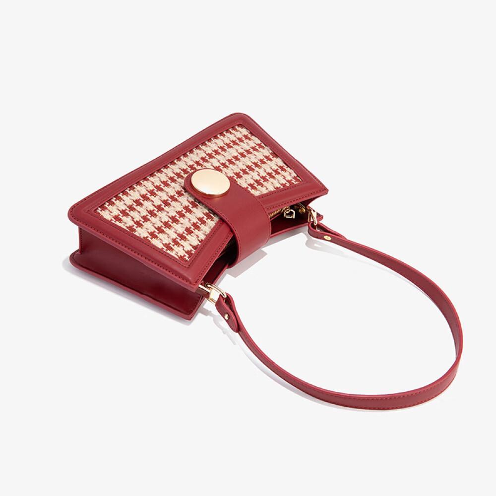 Новинка 2023, свадебная сумка, сумка для невесты, сумка в клетку «Тысяча птиц», сумка для подмышек, высококачественная длина, высота 26 см, ширина 15 см ~ 7 см