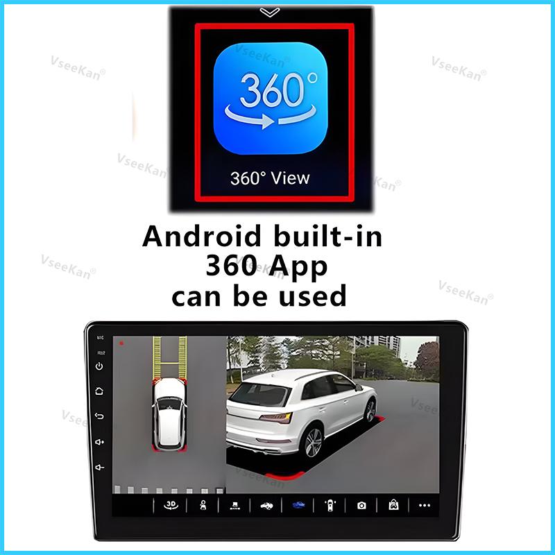 3D панорамная камера 360° для автомобиля 8K AHD 1080P 720P 4 шт. квадратные камеры Для Android-радио 360APP SN307 WDR сенсор 2053