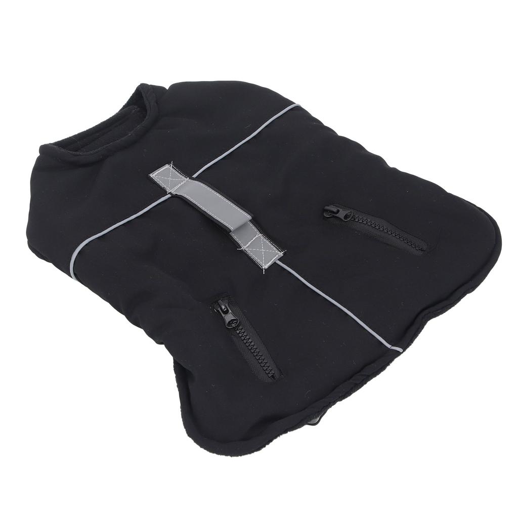 Собачья куртка Водостойкая собачья флисовая куртка Теплый собачий жилет для холодной погоды со светоотражающими полосами для