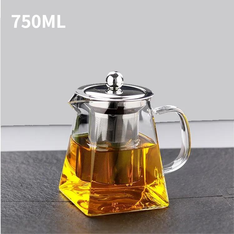 Glass Teapot with Infuser Tea Set Kettle Maker Infusers Jug Teaware Kitchen Dining Bar Home Tea Kit Glass Teapot Samovar