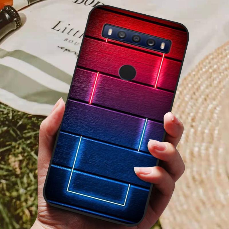 Чехол для TCL 10 SE Черный ТПУ Силиконовый Чехол Для Телефона TCL 10SE Чехлы tcl 10se T766H T766J T766U T766A Fundas Бампер Мраморный