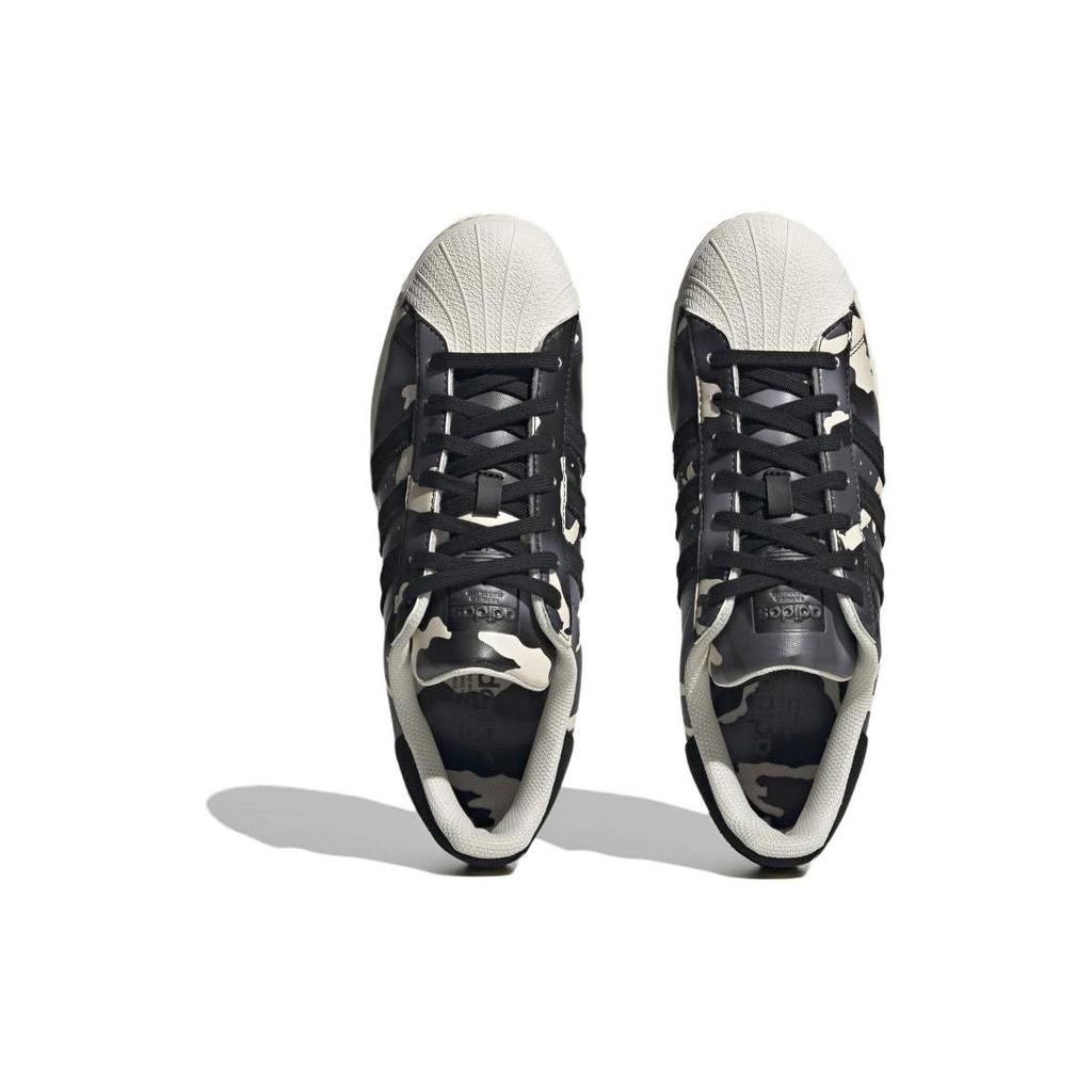 adidas Оригинальные унисекс Superstar 'Core Black Cloud White' Камуфляж Черный Белый Повседневная обувь GY2566