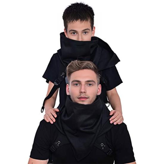 Капюшон-капюшон в стиле киберпанк, короткий шарф, средневековый плащ, шляпа ассасина, языческий аксессуар для костюма