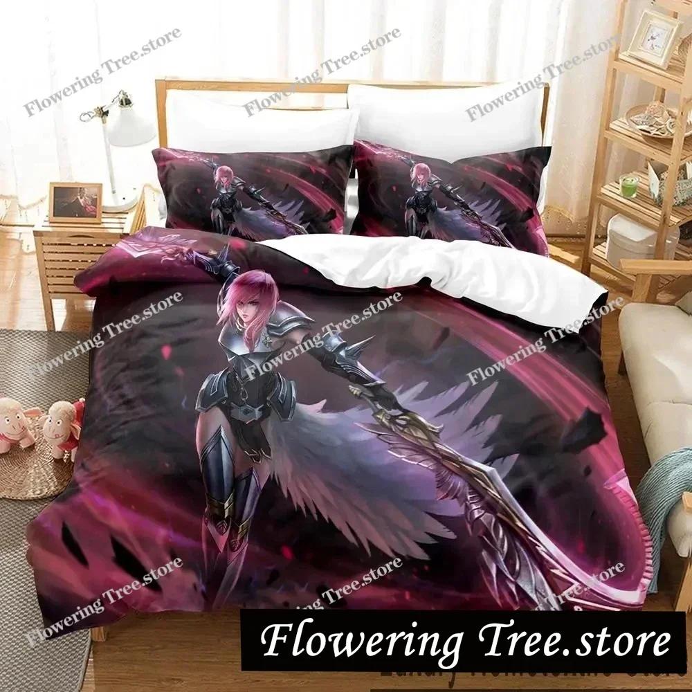 3D Print Anime Game FINAL FANTASY XIII-2 Bedding Set Boys Girls Twin Queen King Size Duvet Cover Pillowcase Bed boys Adult029963