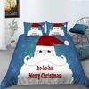 Christmas Home Bedding Set Santa Claus Pattern Bedding Set Bedding Set Quilt Cover Pillow Case Single/Double Bed 2/3 Bedroom Decoration