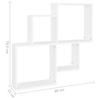 Vidaxl Półka Ścienna Kostki, Biała 80X15X78,5, Materiał Drewnopochodny
