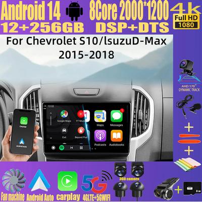 Android14 Видеоплеер Carplay Для Chevrolet Holden S10 TRAILBLAZER COLORADO ISUZU DMAX GPS Автомагнитола Аудио Мультимедиа Стерео