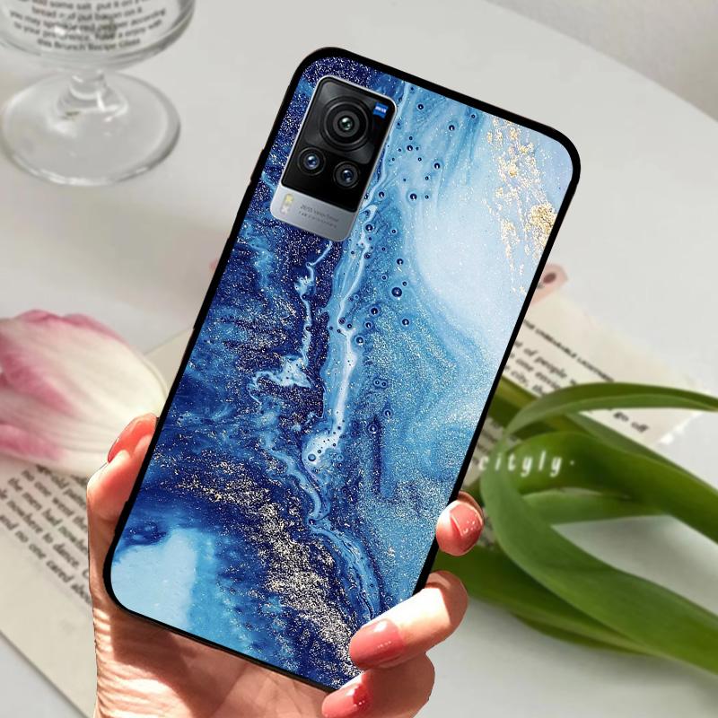 Чехол для VIVO X60 Pro 5G V2046 V2047A Мультяшный Милый Матовый Силиконовый ТПУ Мягкий Чехол для Телефона Для Vivo X60 X 60 Ударопрочный Coque Бампер