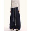 0123Start Waist-Stitched Flared Hem Jeans Unisex Loose American Retro Baggy Scimitar Pants Trendy