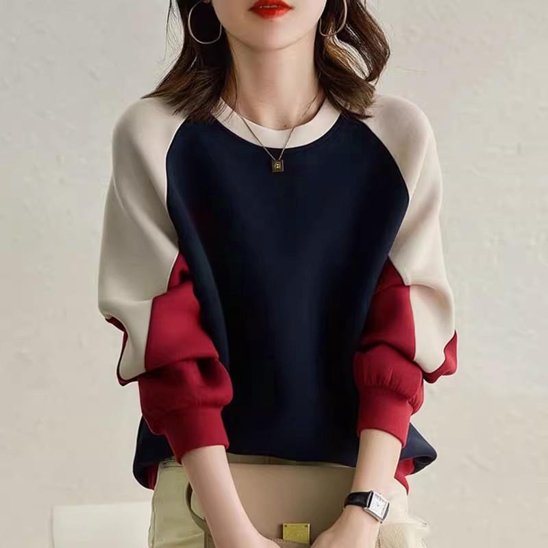 ZANZEA Женские повседневные топы с длинным рукавом и о-образным вырезом в стиле пэчворк