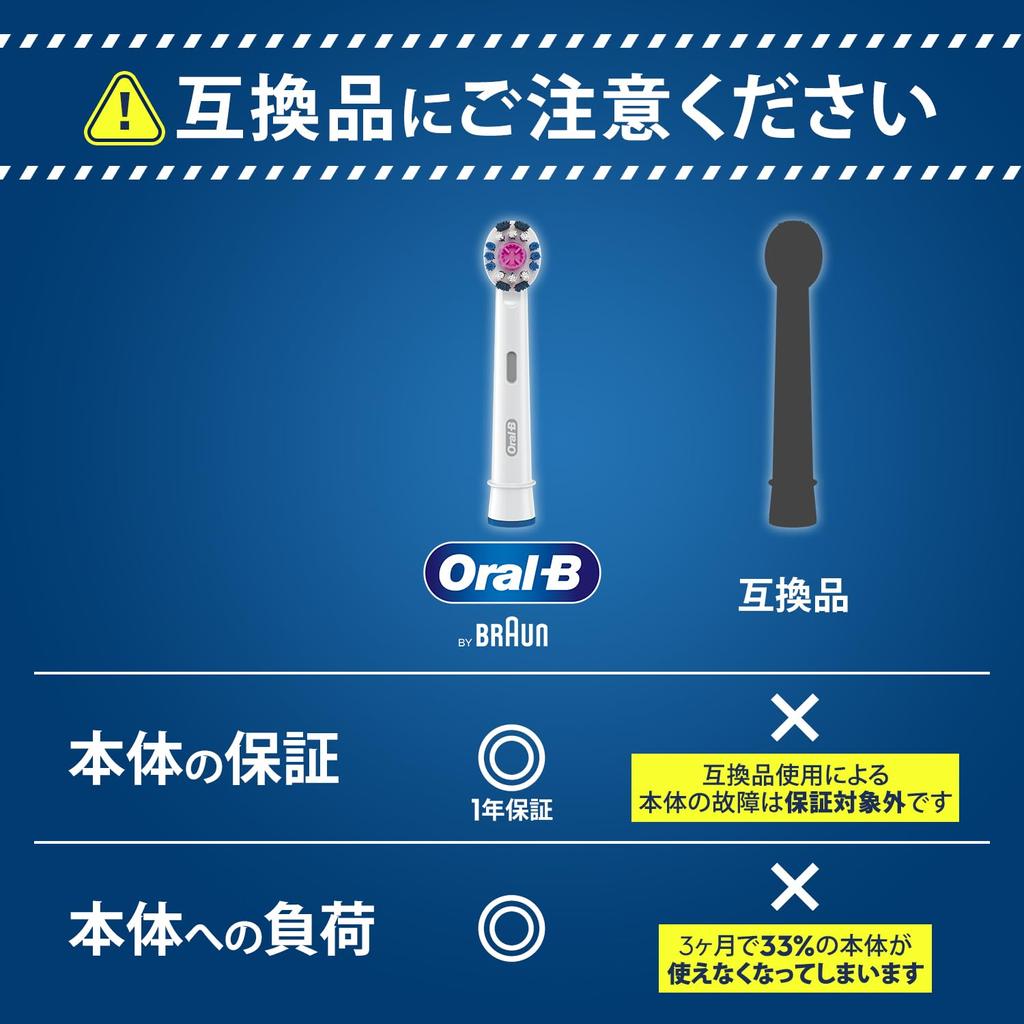 Braun Replacement Brush Oral B Genuine Product Times More Plaque Removal Power Than Compatible Whitening 15 Months Supply [10 Products] (5 Pieces)