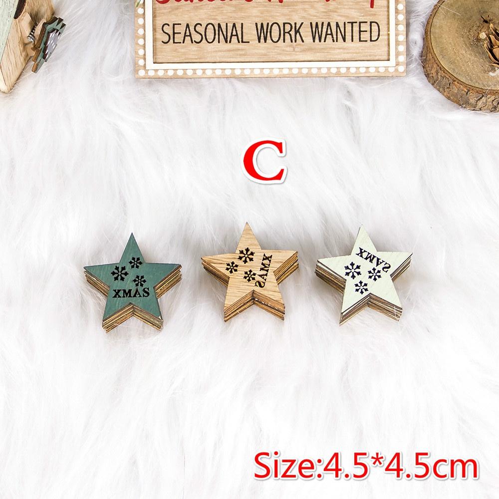 24 шт. Рождественская деревянная подвеска Рождественская елка подвесной декор Маленький полый деревянный знак