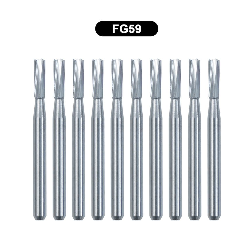 10Pcs/Box WellCK FG Dental Carbide Burs Dia 1.6mm For High Speed Tungsten Steel Burs FG330 FG556 FG245 FG34