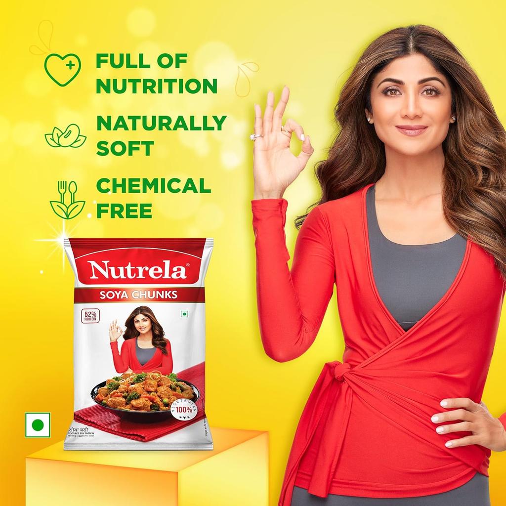 Nutrela Soya Chunks 1 kg Pack Of 1 High Protein Vegan Iron Rich Versatile Cooking Ingredient