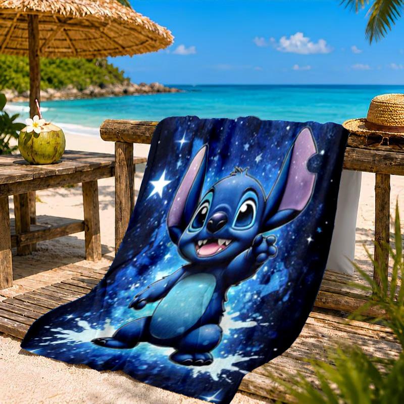 Cartoon Hawaii Artwork Printed Microfiber Beach Towel, Soft And Absorbent, Quick-Dry, Ideal for Summer Travel, Beach Essential, Swimming Pool