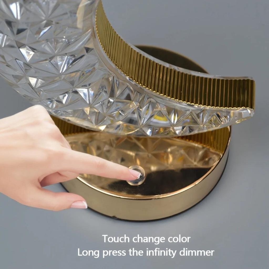 Настольная лампа Moon, Сенсорная трехцветная подарочная настольная лампа, Декоративная настольная лампа для создания атмосферы для спальни/прикроватной тумбочки