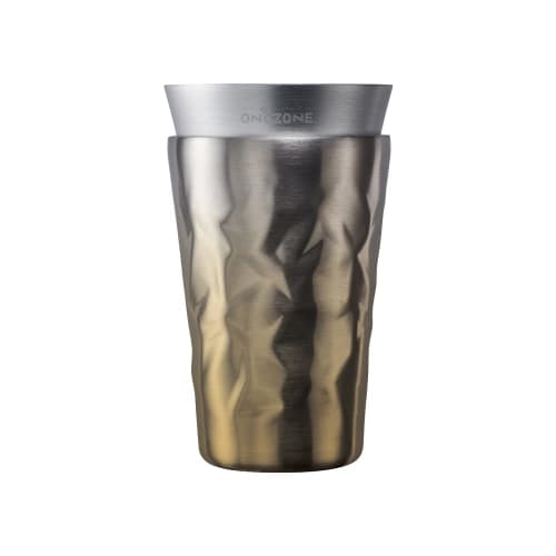 Doshisha "Hyokyoku" Tumbler, Insulated, Double-Walled Vacuum Wall, Single-Walled Aluminum, 350ml, Gold, ONZONE