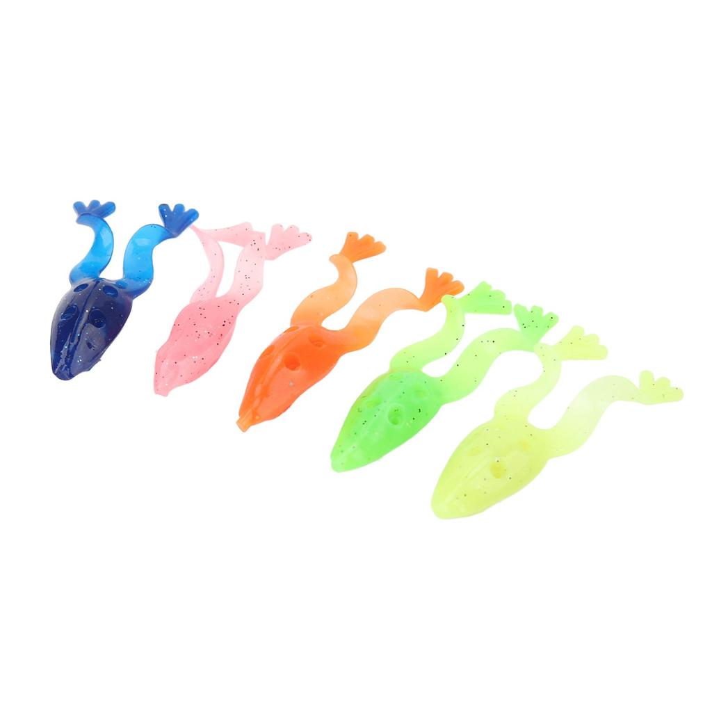 20 шт. Мягкая силиконовая приманка-лягушка 8 см 5,5 г Искусственная приманка Лягушка Мягкие рыболовные приманки Плавающие приманки с отверстием для грузила Приманки для ловли на поверхности воды