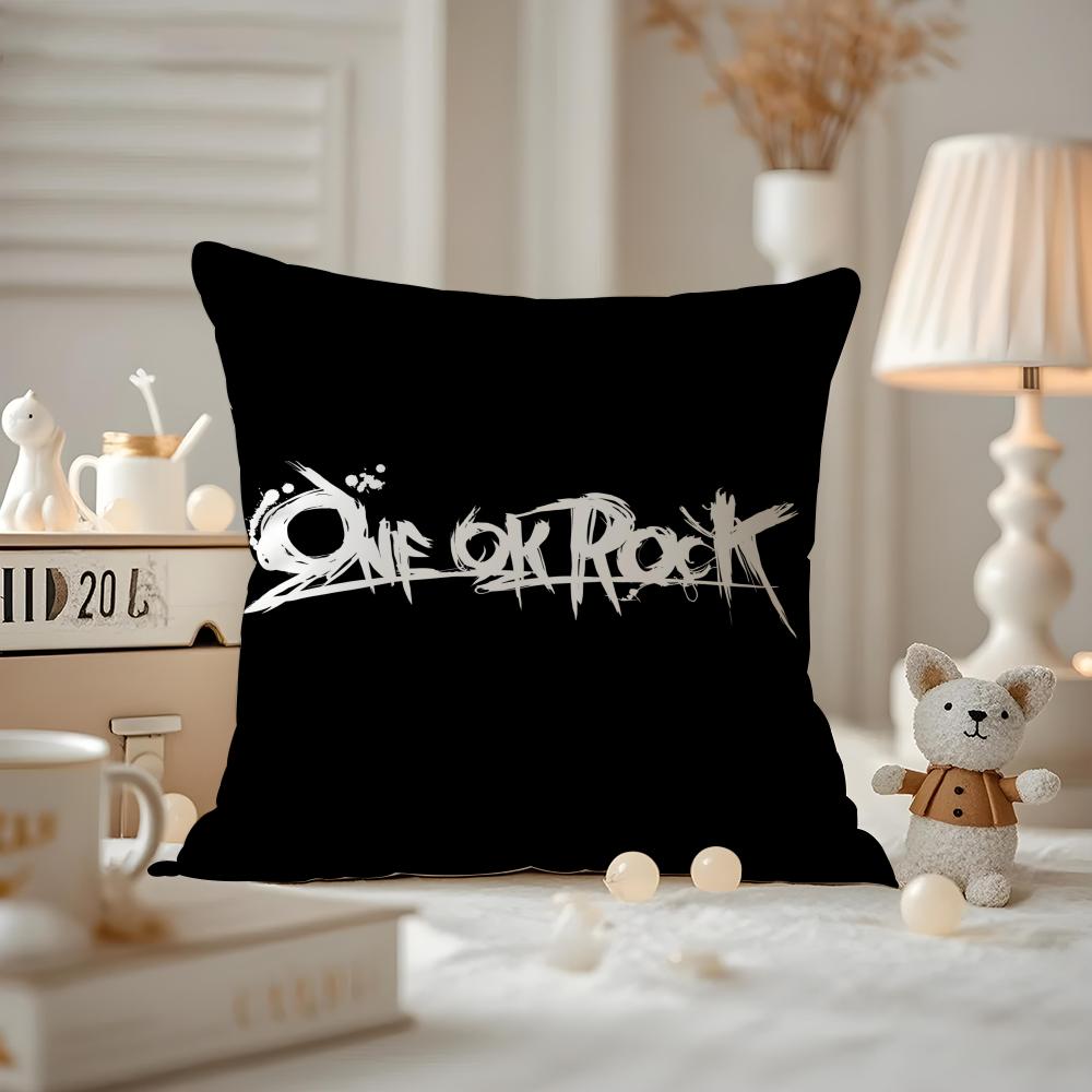 ONE OKBand OONE OK RROCK Cushion Cover Antidustmite Pillowcase Invisible zipper silky short plush Sofa cushion cover
