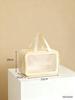 Women's Large-Capacity Waterproof PU Makeup Bag - Transparent, Thickened Design for Wet & Dry Separation