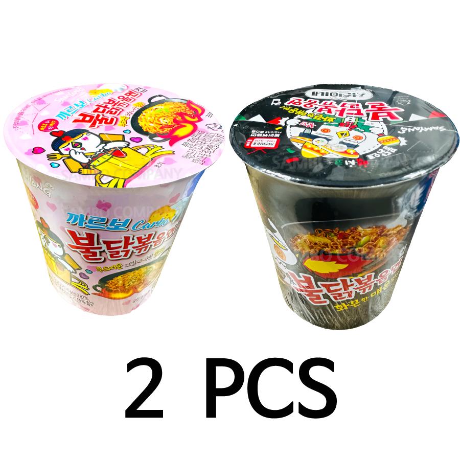 Samyang Рамен со вкусом острой курицы в мини-стакане (2 вида смеси вкусов)