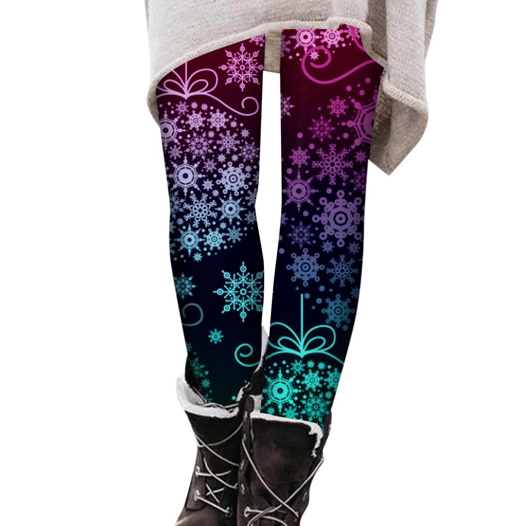 Женские брюки с рождественским принтом, эластичные, мягкие, повседневные, домашние, спальные брюки