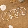 Fashion Imitation Starfish Turtle Pendant Bracelets Bohemian Multi-layer Rice Bead Bracelet Women's Daily Party Summer Zircon