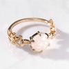 New Korean Fashion Women Finger Rings with Round Imitation Opal Delicate Stylish Female Ring for Party Statement Jewelry