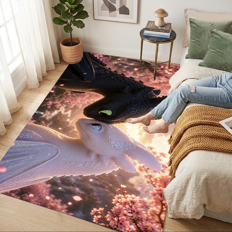 Dragon Romance Living Room Non-Slip Area Rug Soft Carpet for Bedroom Game Playroom Sofa Office Home Decor Doormat Christmas Gift C9211819