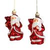 2Pcs Christmas Pendant Exquisite Mushroom Donut Santa Claus Shape Xmas Tree Hanging Ornament for Festive Decoration