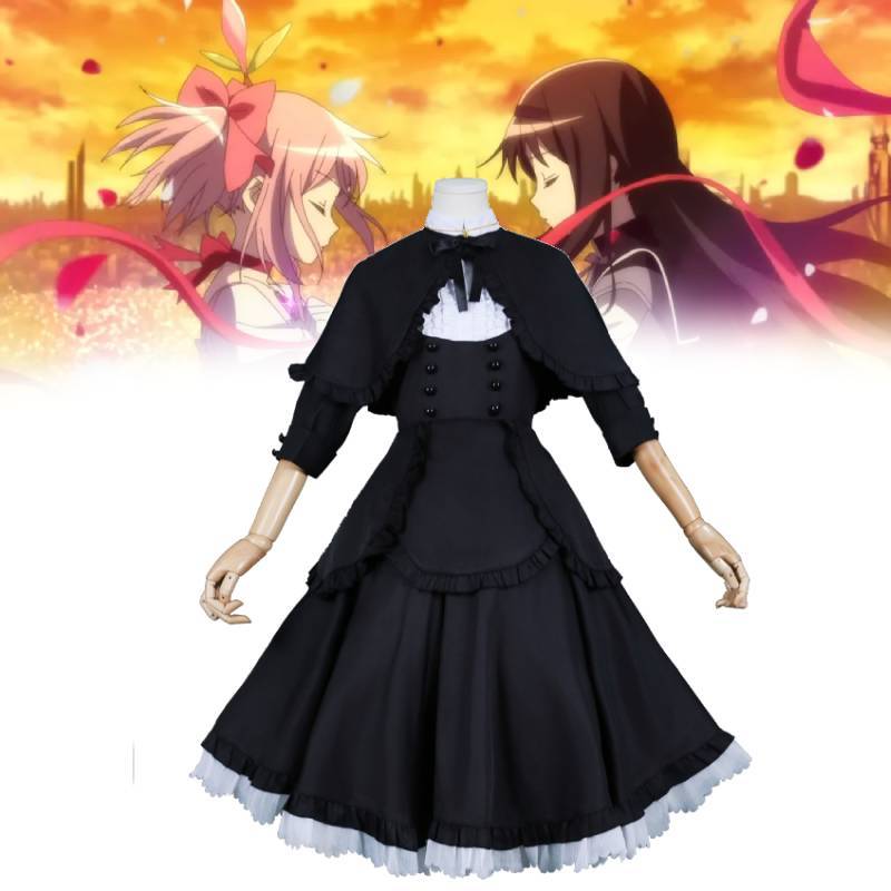 Косплей-платье Акеми Хомуры из Puella Magi Madoka Magica из полиэстера для аниме-ролевых игр