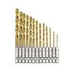 Tungsten Carbide Twist Drill Bit Power Tool High Speed Steel HSS Titanium Coated Drill Bit Set 1/4
